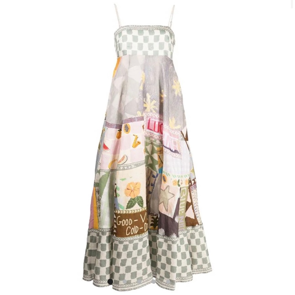 Côte d'Azur EmmaLee Runway Patchwork Maxi Sun Dress, Couture Lux Designer Gown - Picture 5 of 16